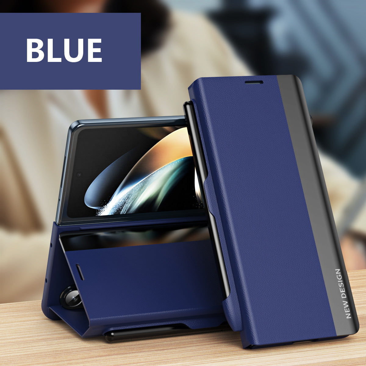 Luxury Electroplated Leather Magnetic Phone Case With Phone Stand And Pen Slot For Galaxy Z Fold 5/6/7