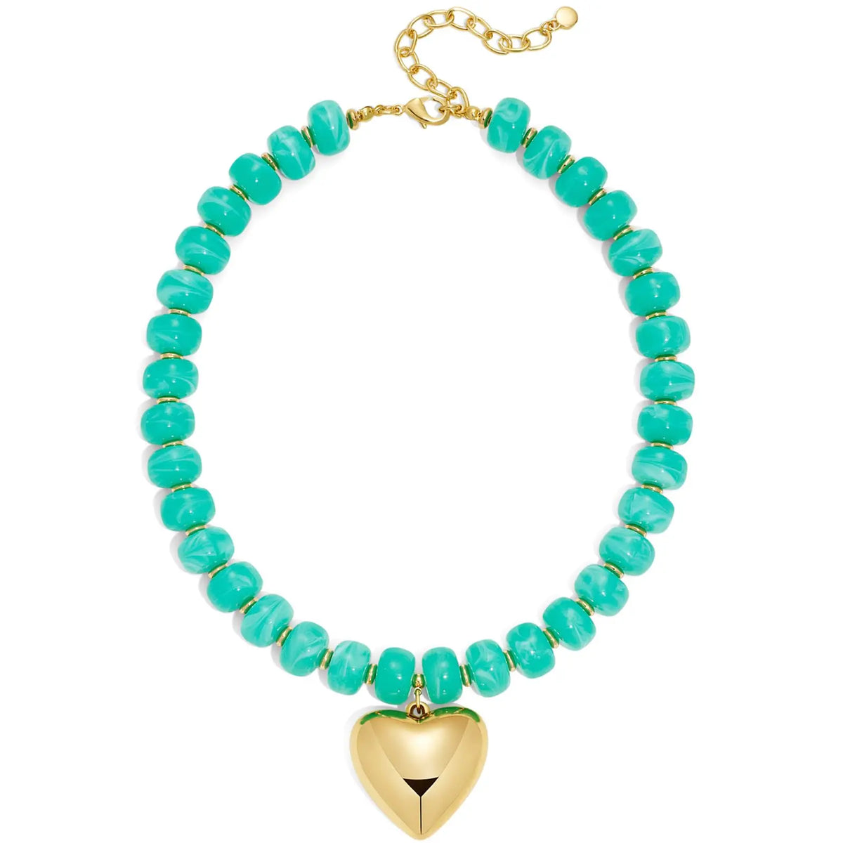 Beaded Chunky Heart Necklace