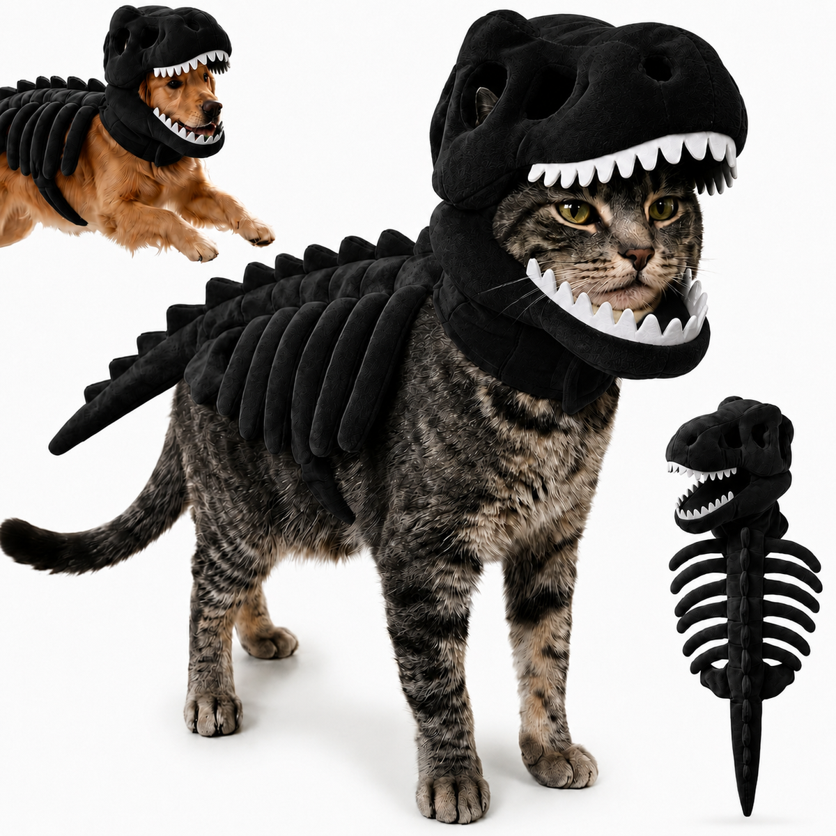 Spooky Dino Bones Pet Costume