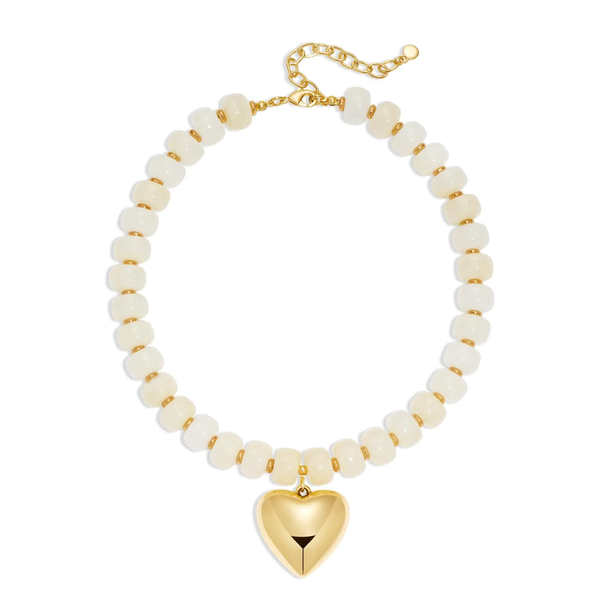 Beaded Chunky Heart Necklace