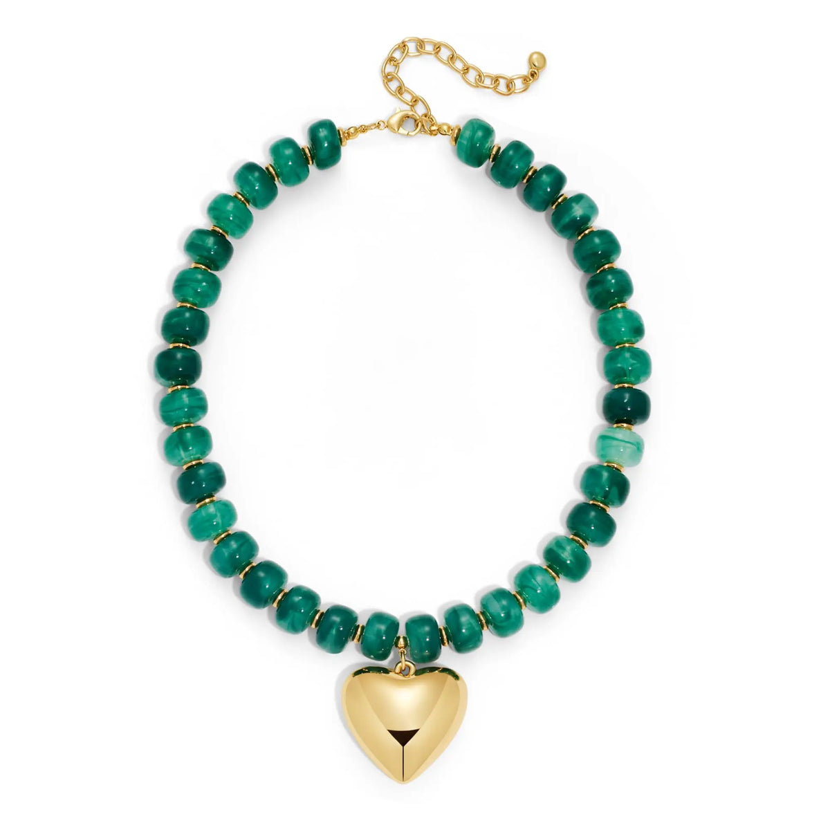 Beaded Chunky Heart Necklace