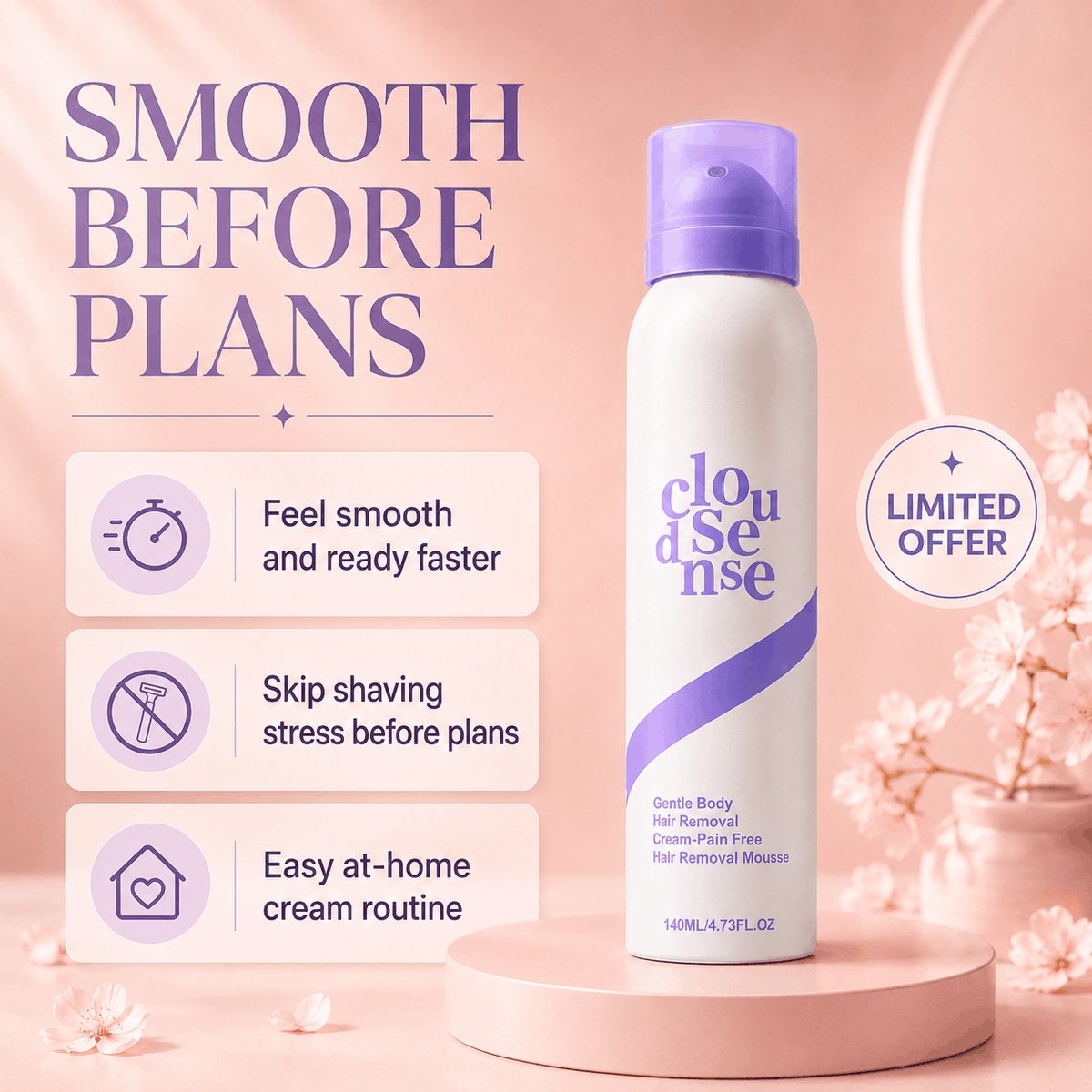 BareBloom™ Bikini Hair Removal Cream